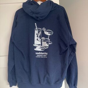 Navy Blue Sweatshirt with Graphic Design